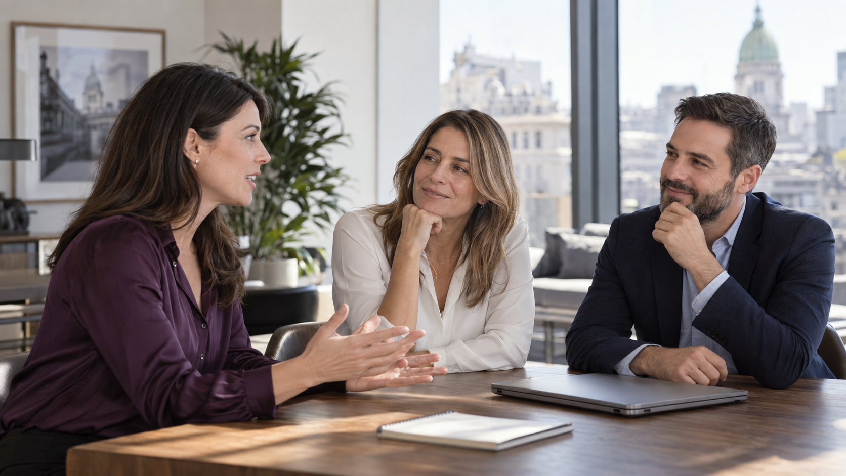 Líder compartiendo feedback con integrantes de su equipo